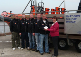 The Workington Inner Wheel Club presentation to the Maryport inshore rescue boat